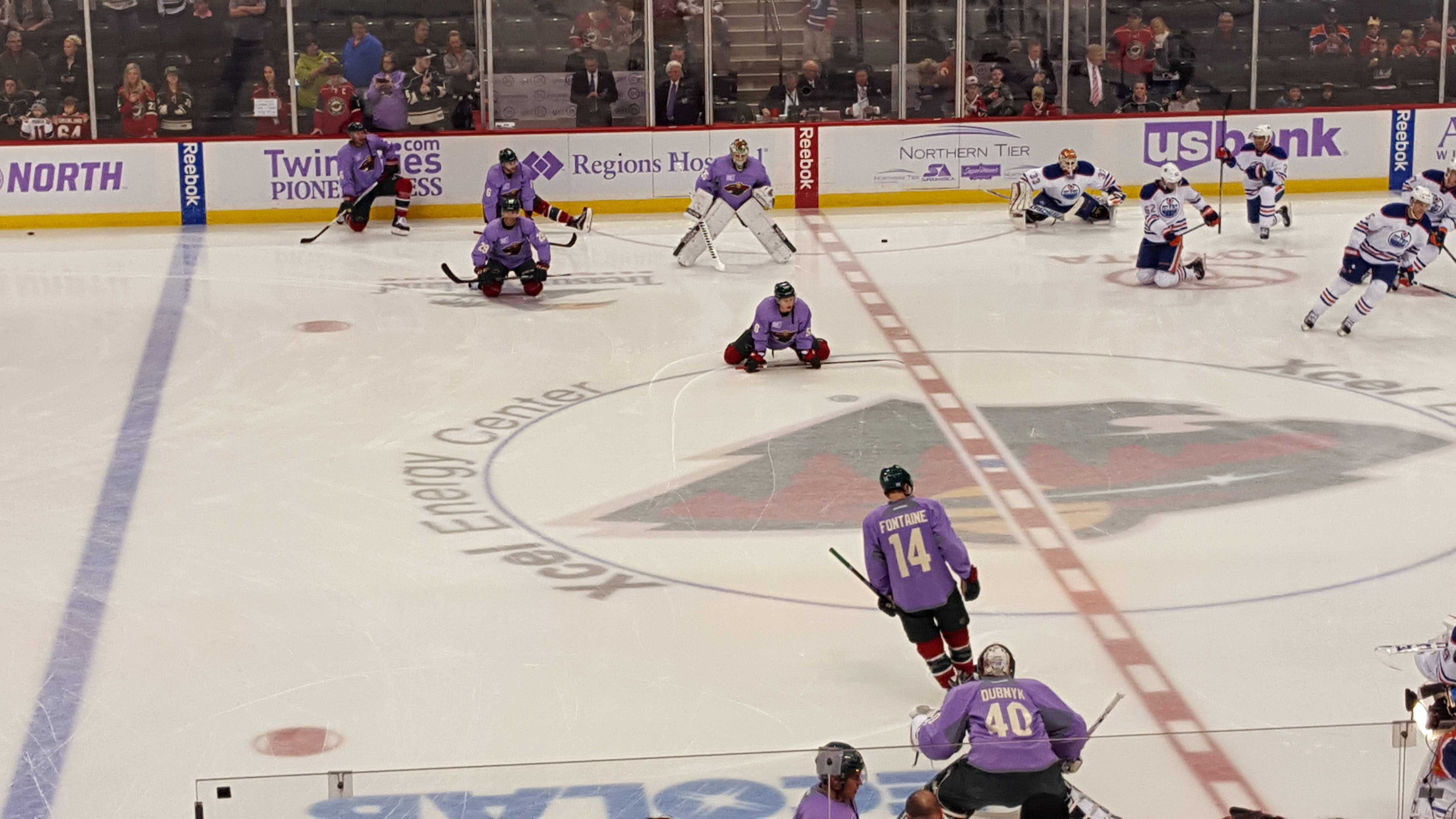 Monsters go purple on Black Friday in honor of Hockey Fights Cancer Night