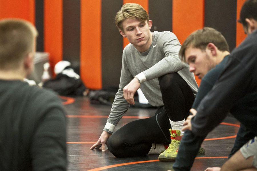 Jack Vaselaar at practice.  (photo by Winona Daily News)